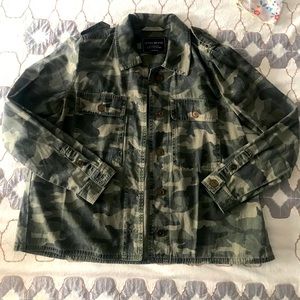 Lucky Brand denim camo shirt
